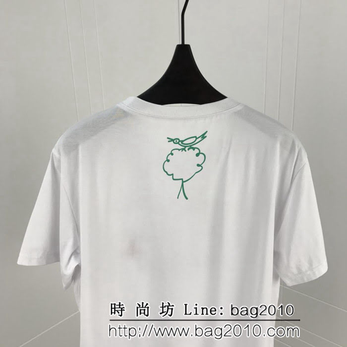BURBERRY巴寶莉 19早春新款 老佛爺限定款 塗鴉印花短袖T-shirt 數碼印花刺繡 男女同款 ydi2524
